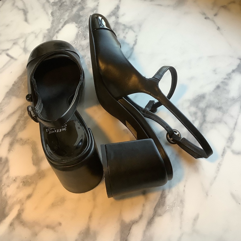 Jeffrey Campbell Glossy Black Maryjane Heels - Picture 8 of 13